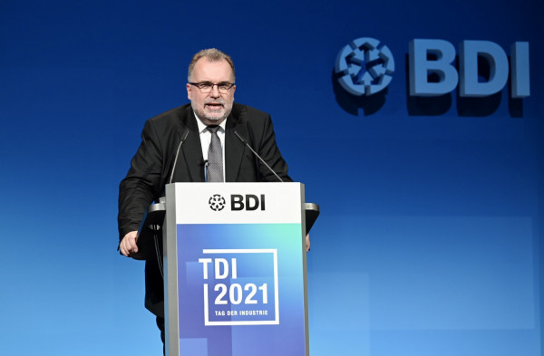 BDI-Präsident Siegfried Russwurm beim TDI 2021