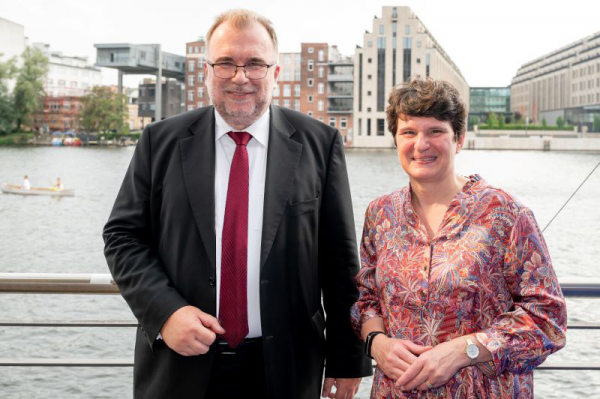 BDI-Präsident Siegfried Russwurm und Tanja Gönner
